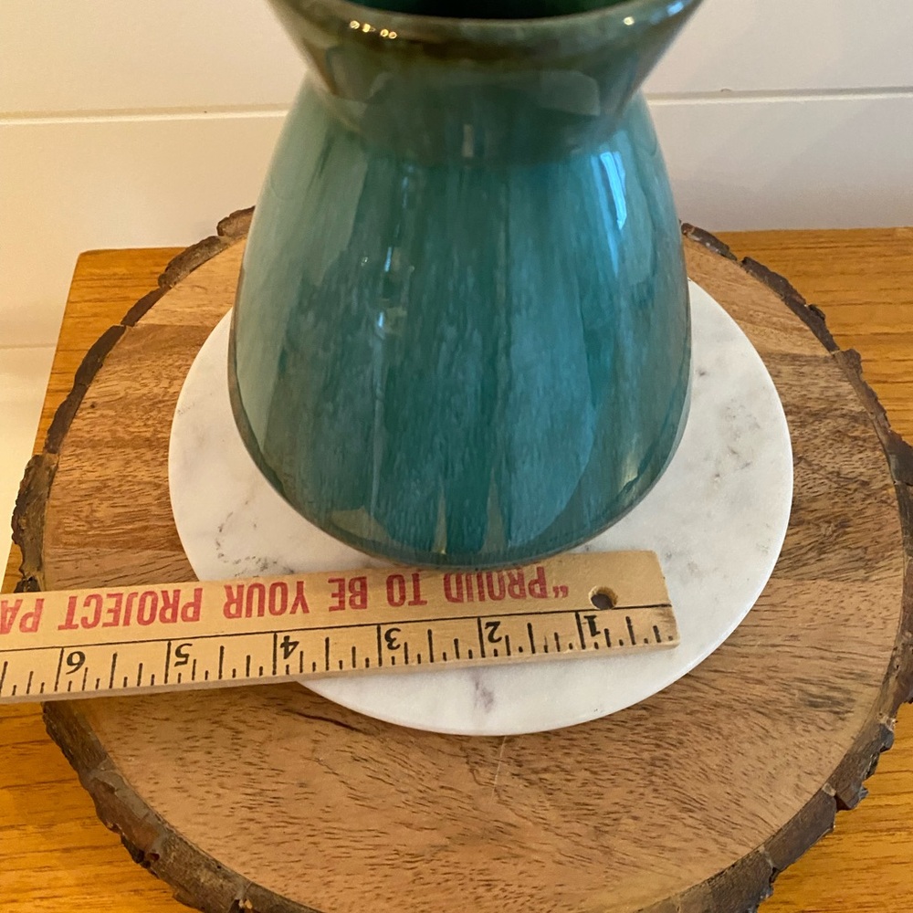 Mid Century Modern Blue Mountain Pottery Mid Size Ceramic Vase Drip Glaze - Picture 10 of 12